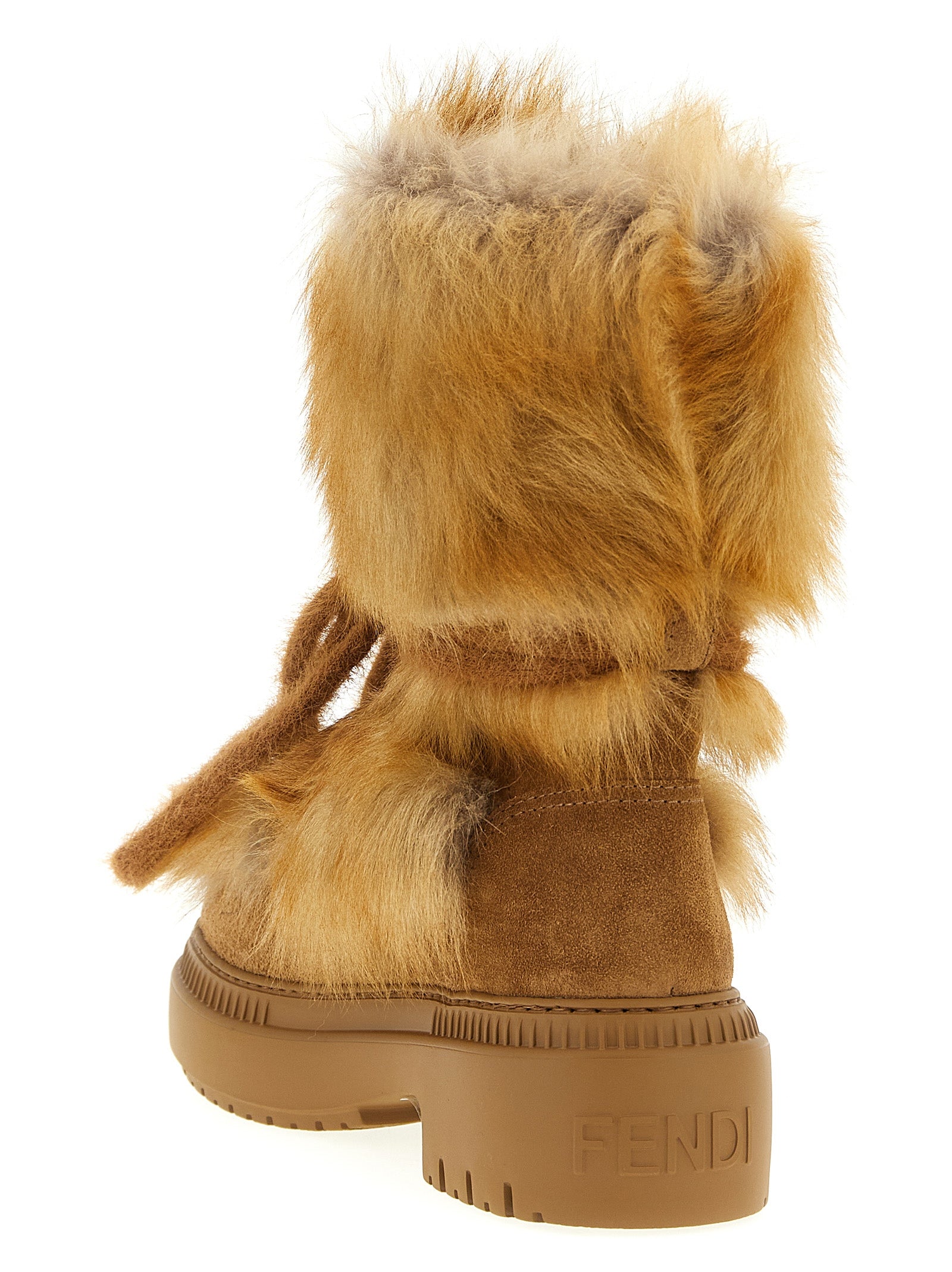 Fendi Multicolor Flat Boots Calf Leather