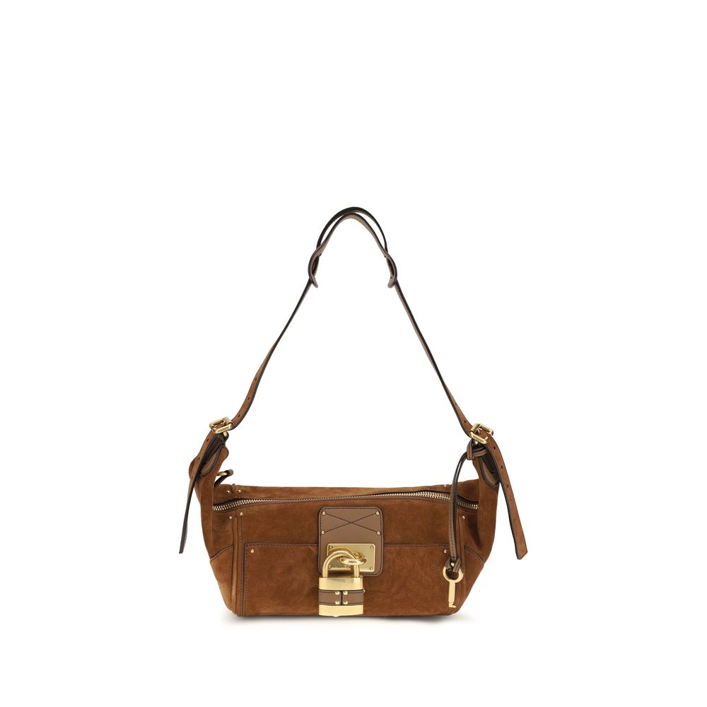 Sac porté épaule Chloé en cuir de veau marron Bos Taurus