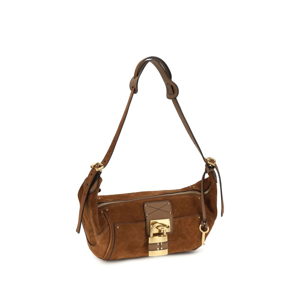Sac porté épaule Chloé en cuir de veau marron Bos Taurus