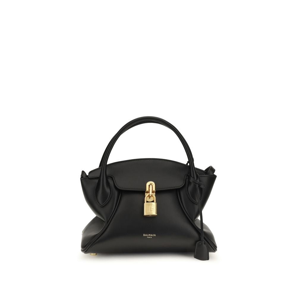 Balmain Black Calf Leather Handbag