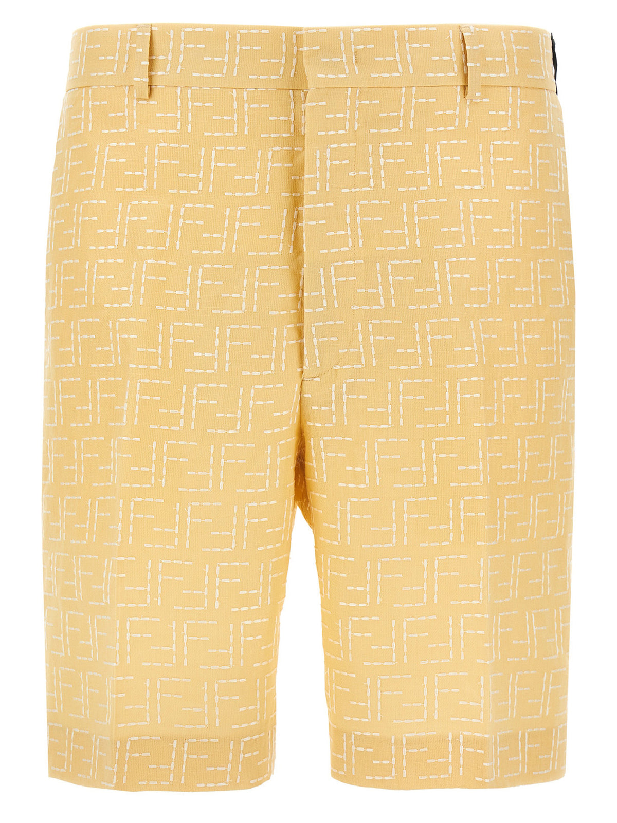 Fendi Multicolor Linen Bermuda Shorts