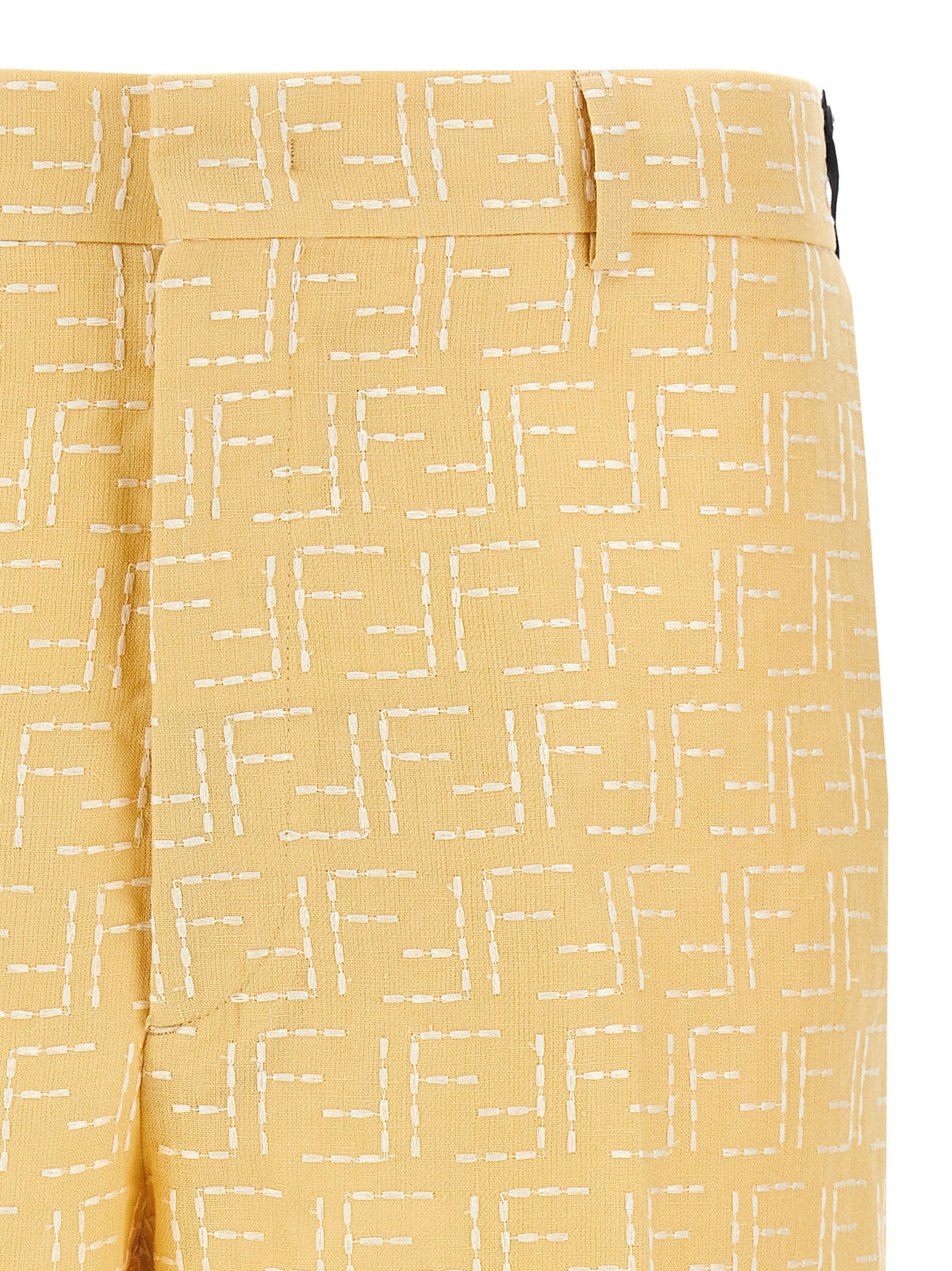 Fendi Multicolor Linen Bermuda Shorts