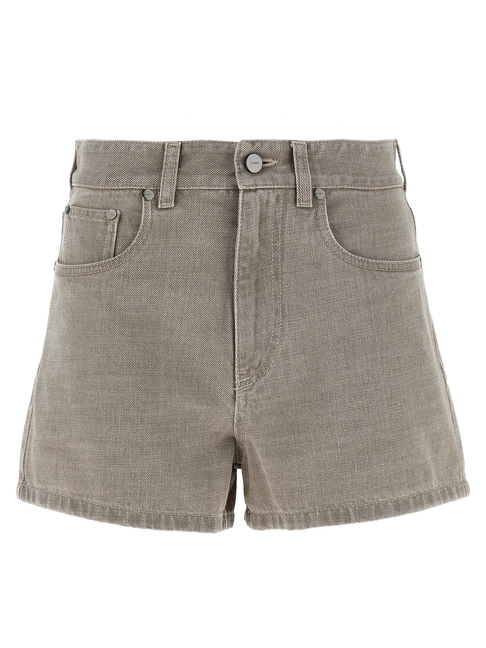 Fendi Beige Bermudashorts aus Baumwolle