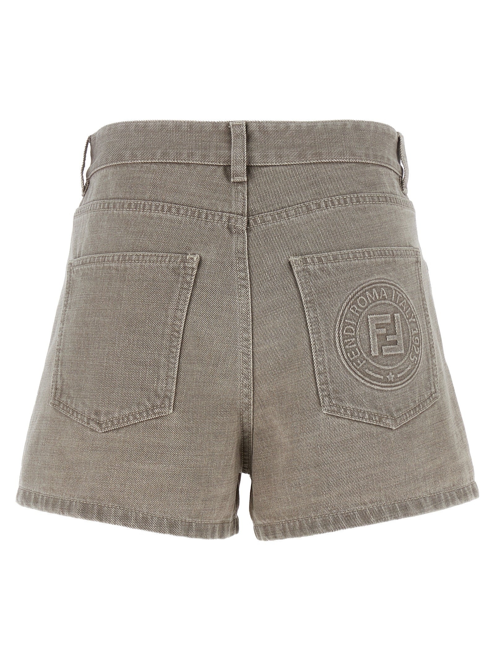 Fendi Beige Bermudashorts aus Baumwolle