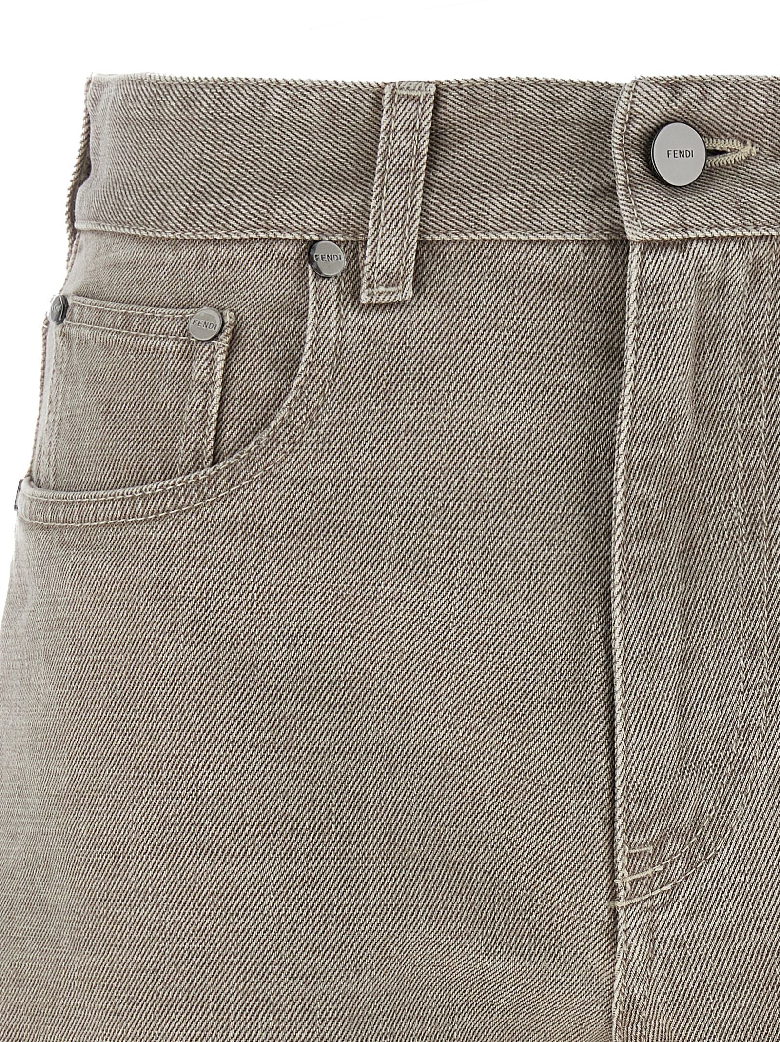 Fendi Beige Bermudashorts aus Baumwolle