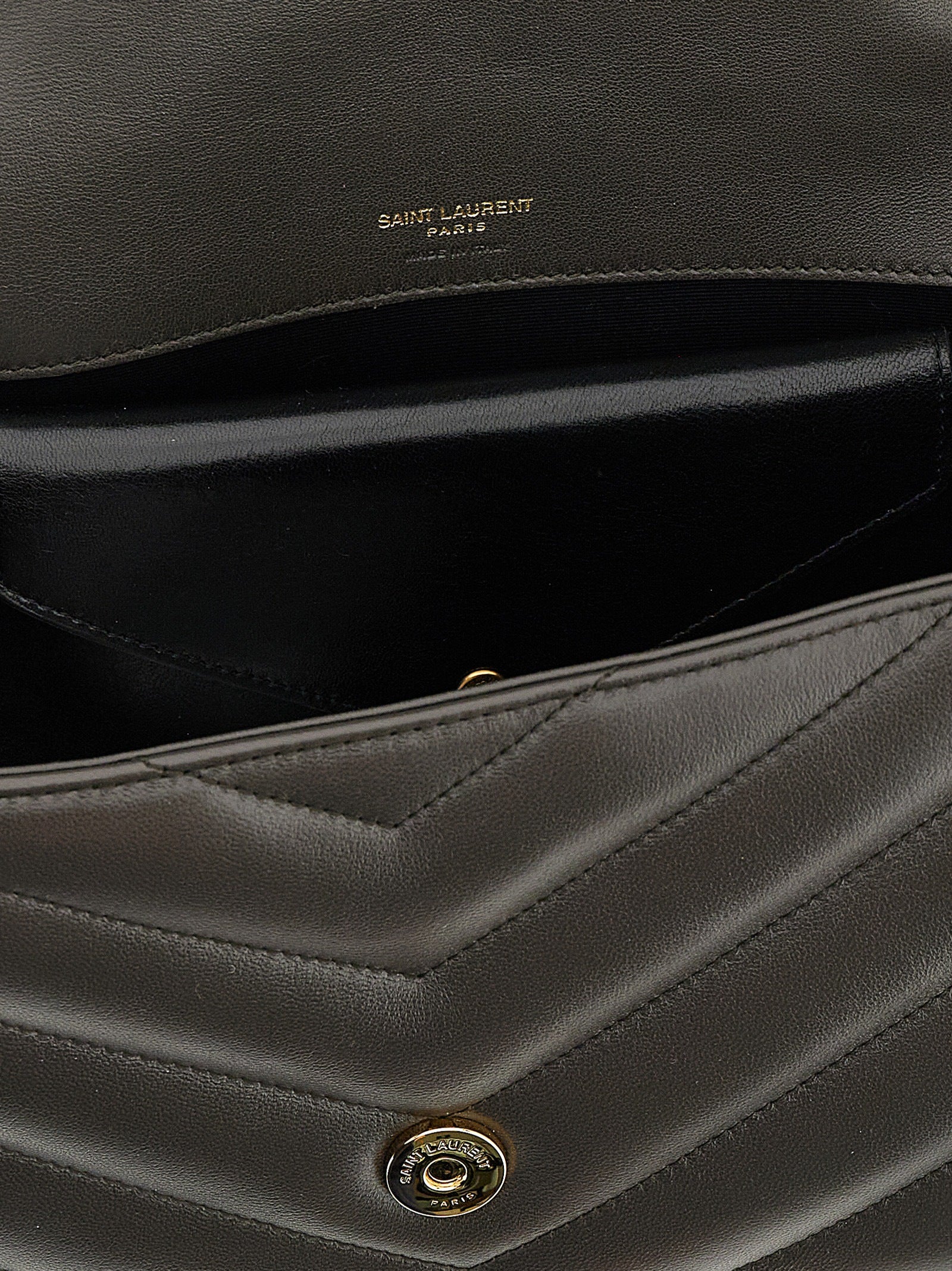 Saint Laurent Brown LouLou Medium Lambskin Shoulder Bag