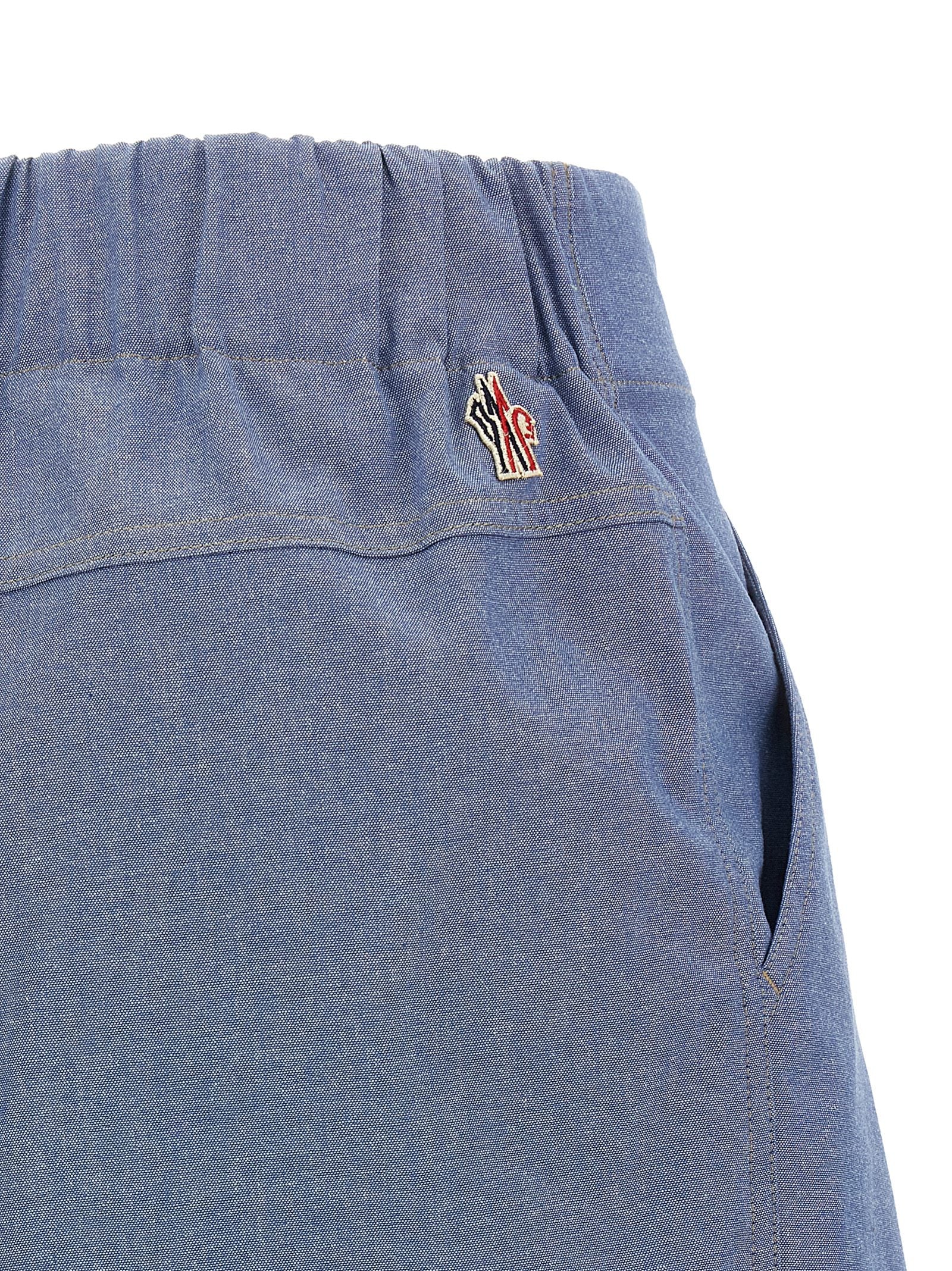 Moncler Grenoble Light Blue Cotton Bermuda Shorts