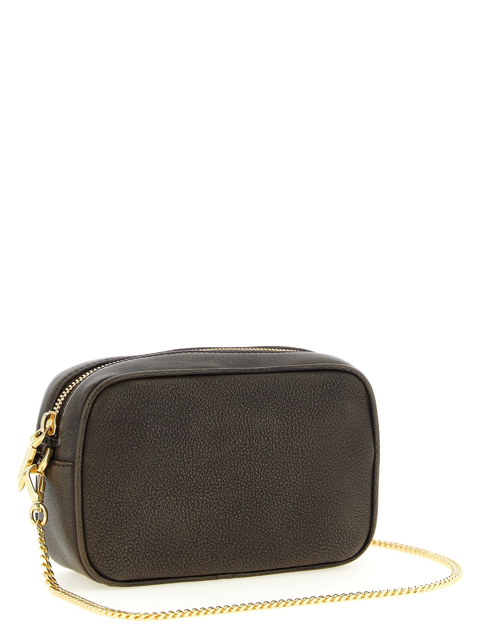 Golden Goose Brown Star Mini Clutch Leather