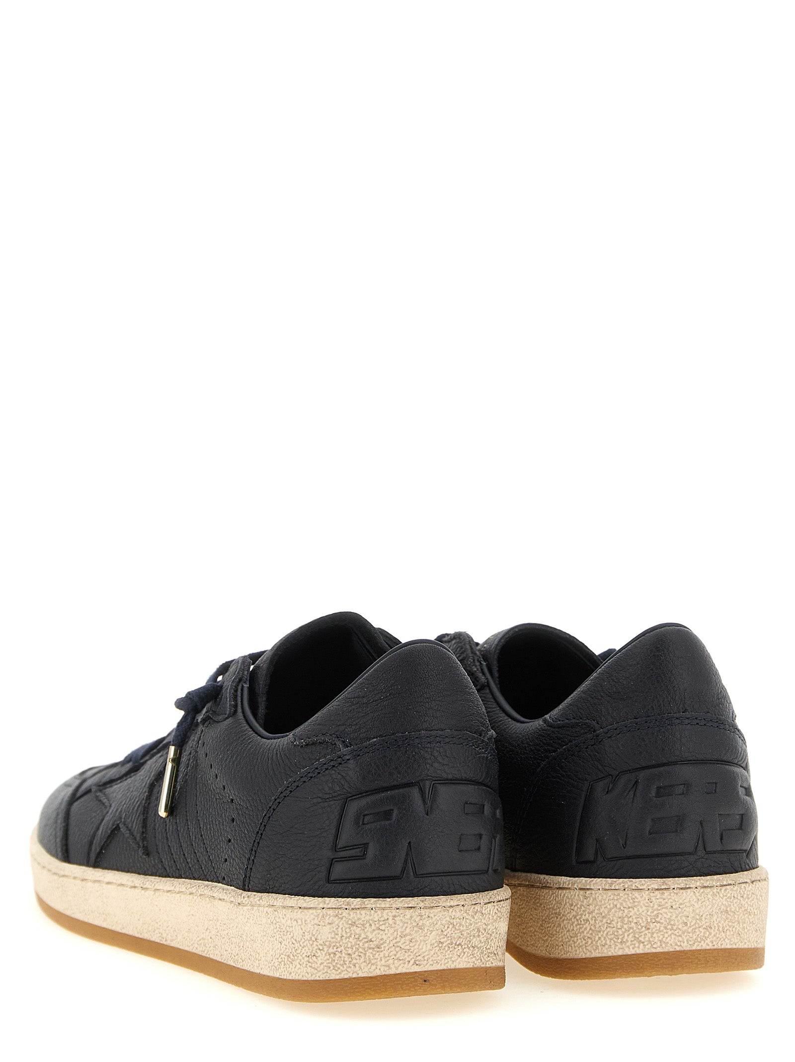 Golden Goose Blue Ball Star Low Top Leather Sneakers
