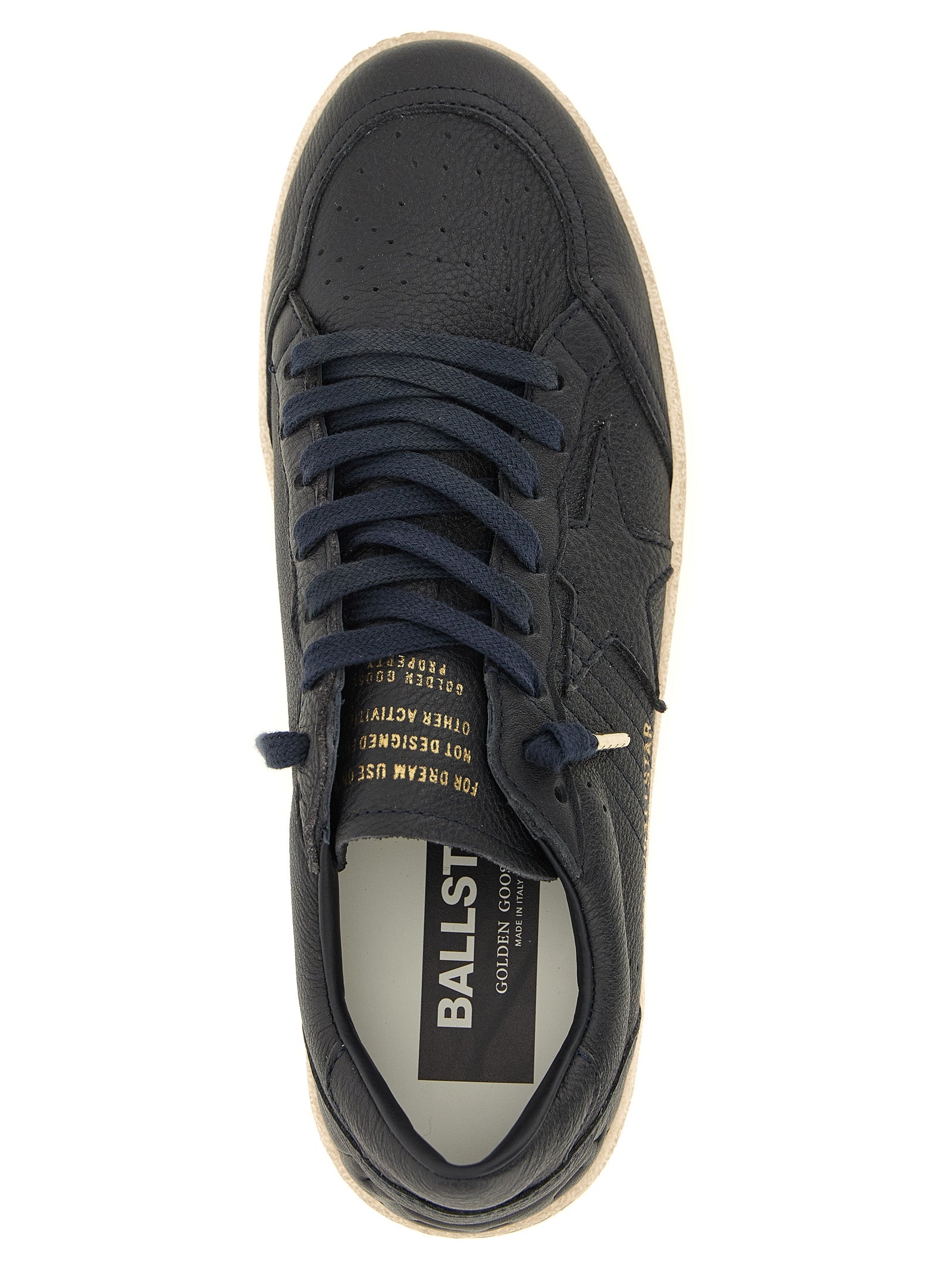 Golden Goose Blue Ball Star Low Top Leather Sneakers