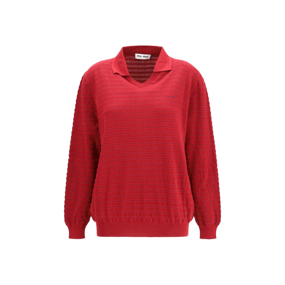 Miu Miu Bordeaux Baumwoll-Sweatshirt