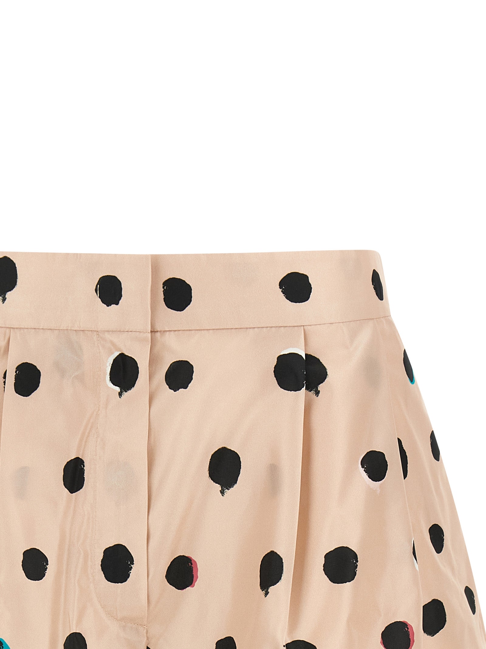 Fendi Pink Falena Dots Silk Bermuda Shorts