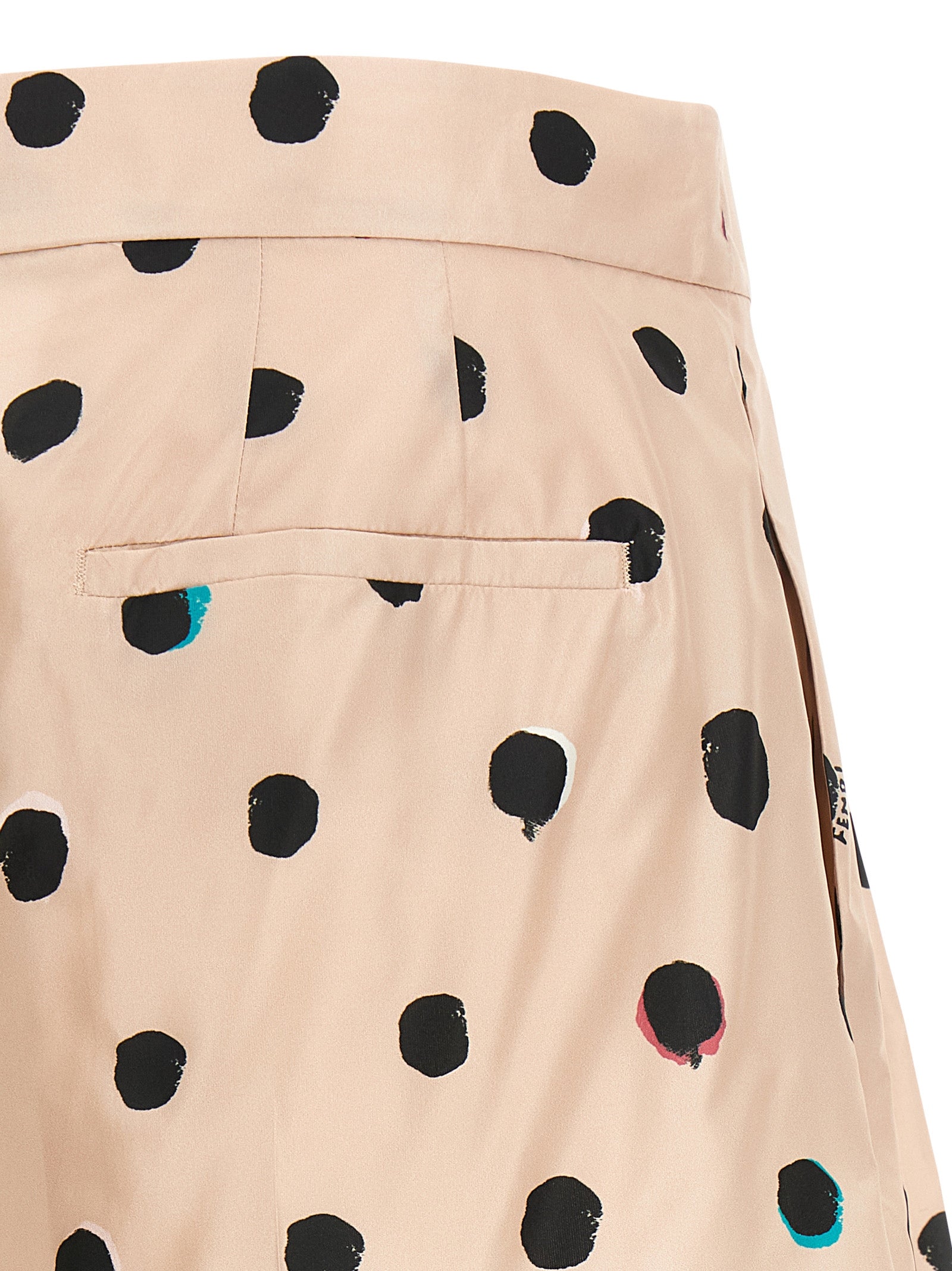 Fendi Pink Falena Dots Silk Bermuda Shorts
