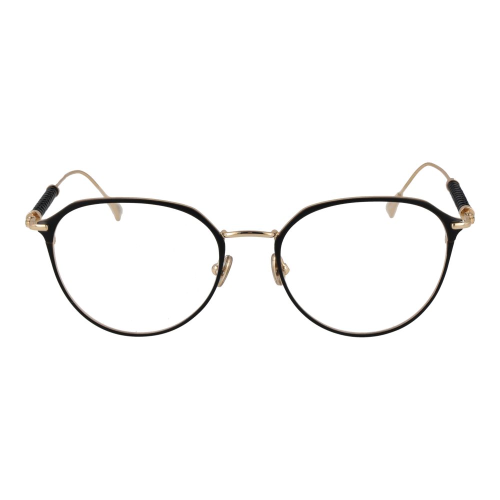 Schwarze Metallrahmenbrille mit Vollranddesign