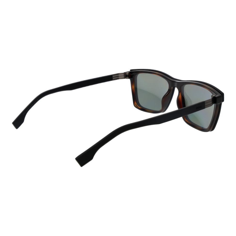 Brown Synthetic Glasses with Polarized Green Lenses