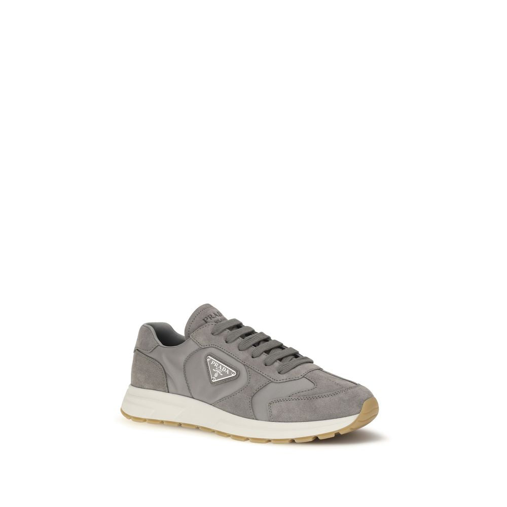 Gray Synthetic Athletic Sneakers by Prada