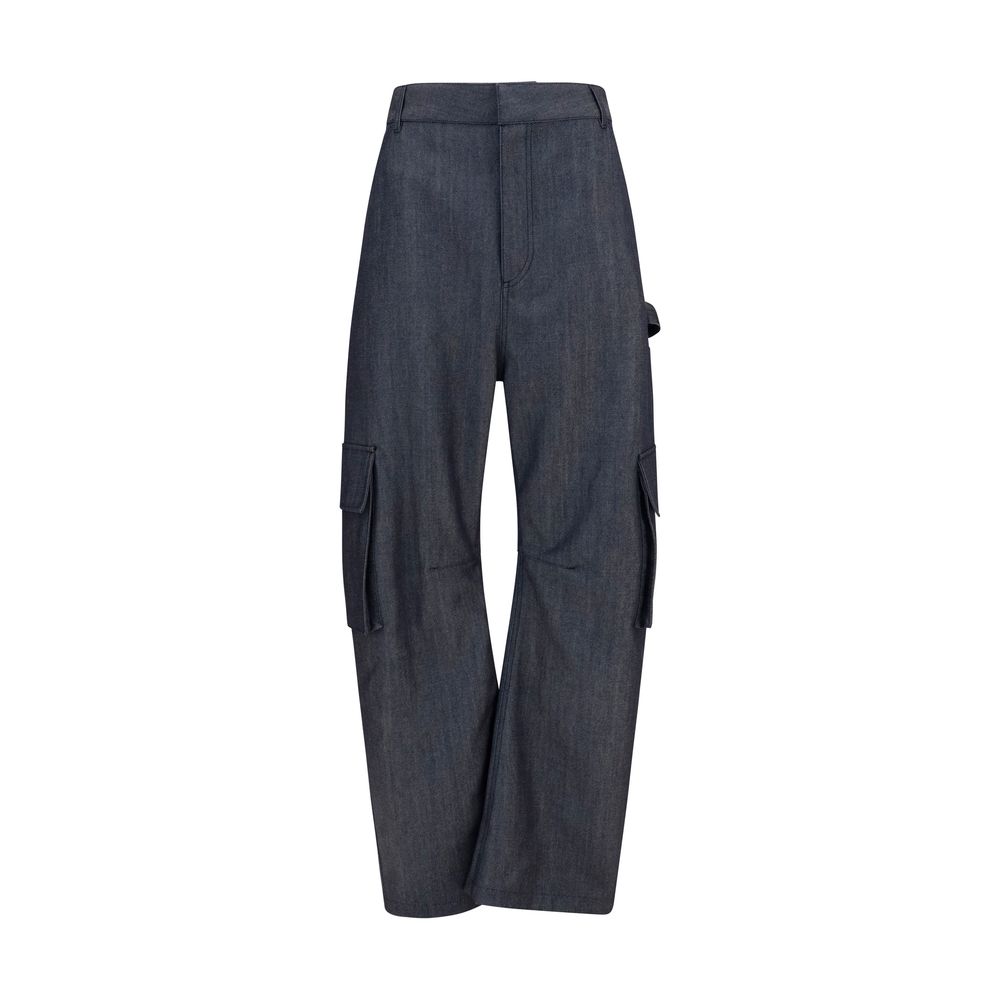 Balenciaga Blue Wool Cargo Pants