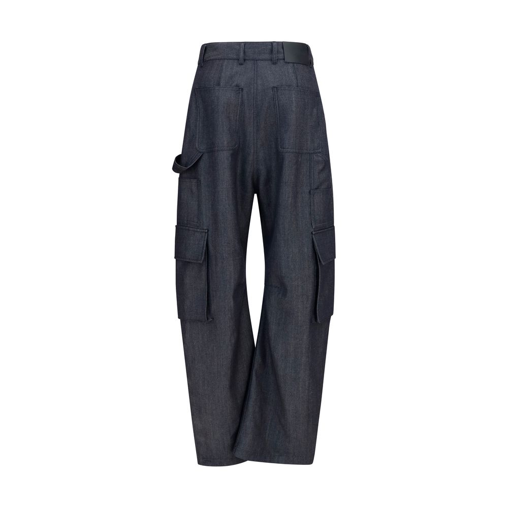 Balenciaga Blue Wool Cargo Pants