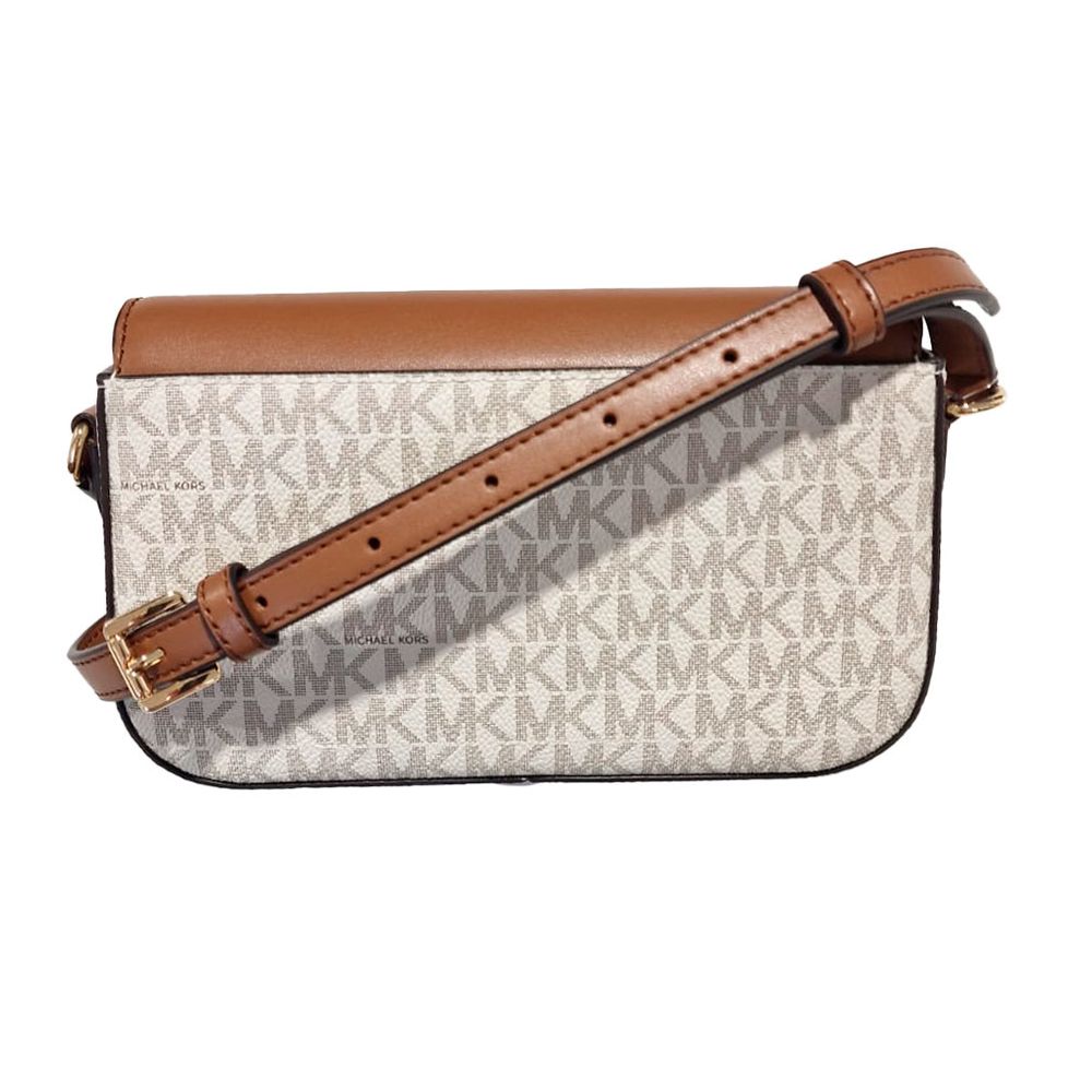 Beige Leather Crossbody Bag by Michael Kors