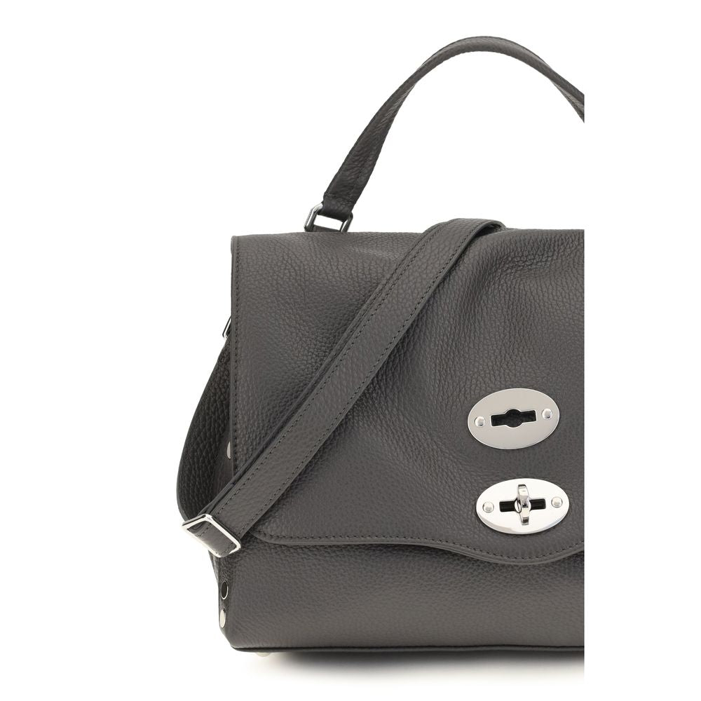 Zanellato Handtasche aus grauem Kalbsleder Bos Taurus