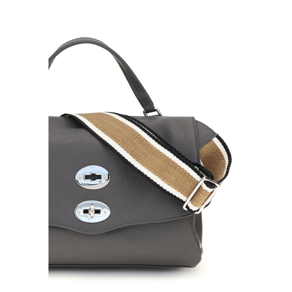 Zanellato Handtasche aus grauem Kalbsleder Bos Taurus