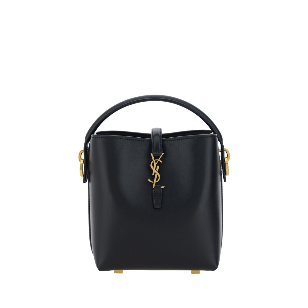 Saint Laurent Schultertasche aus schwarzem Kalbsleder (Bos Taurus)