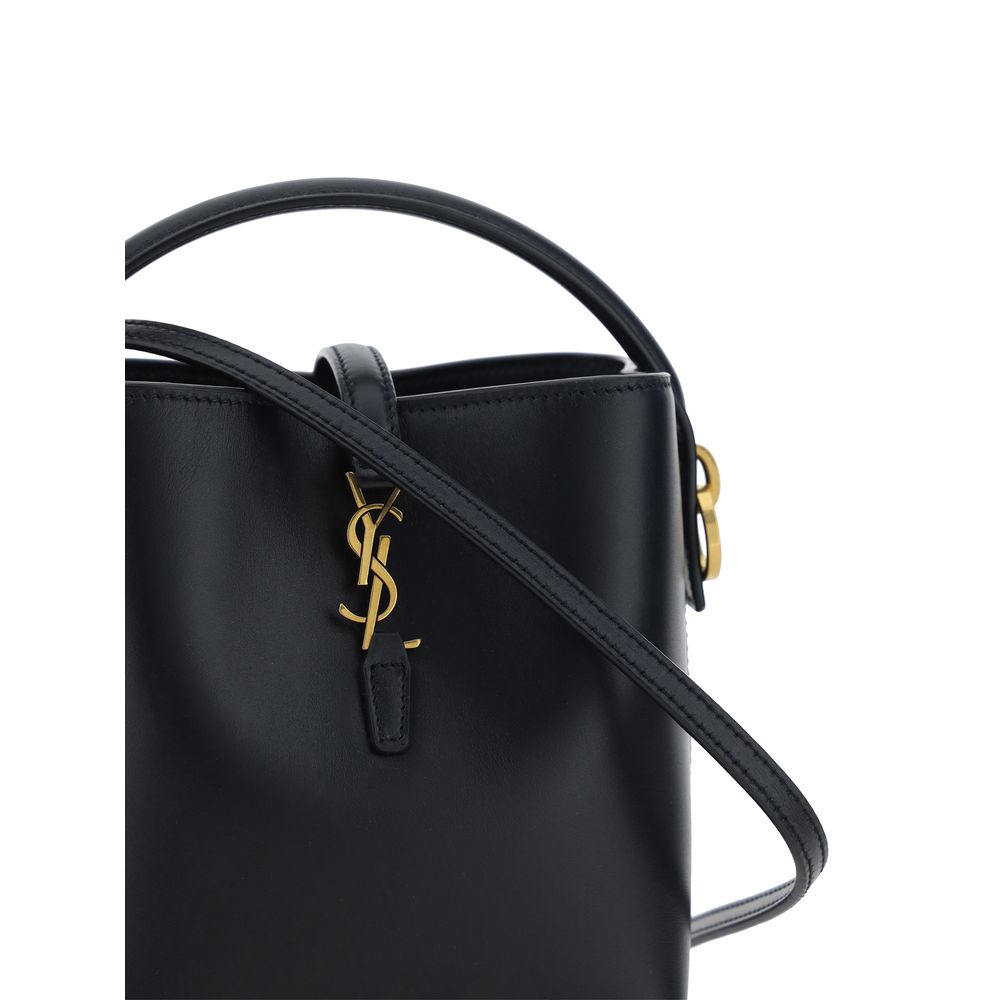 Saint Laurent Schultertasche aus schwarzem Kalbsleder (Bos Taurus)