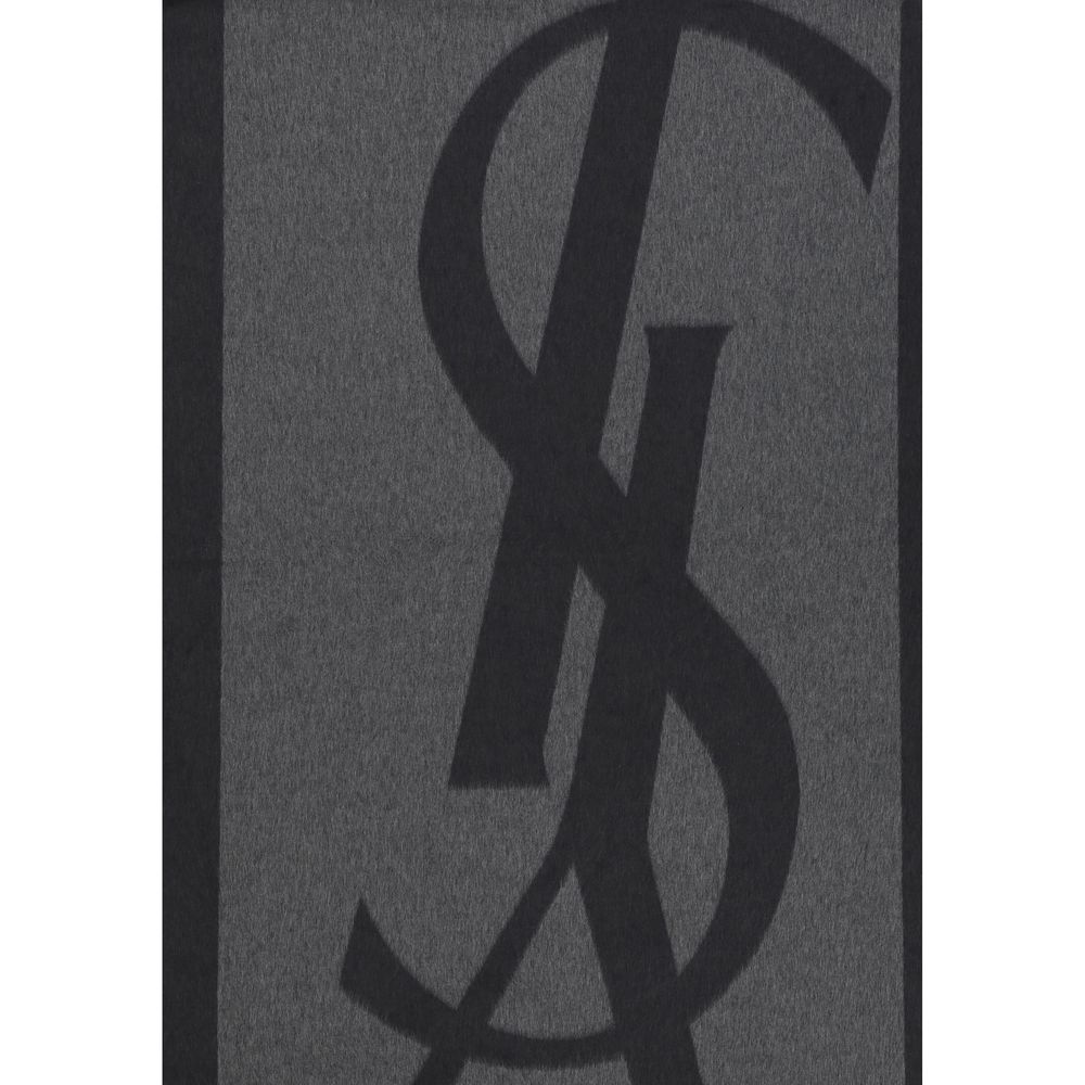Saint Laurent Schal aus grauer Seide
