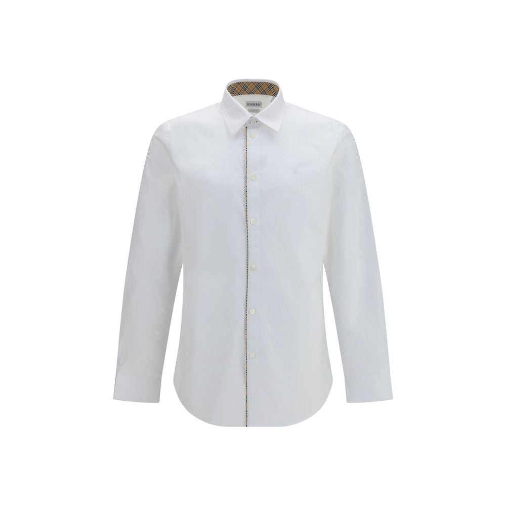Burberry White Cotton Poplin Dress Shirt