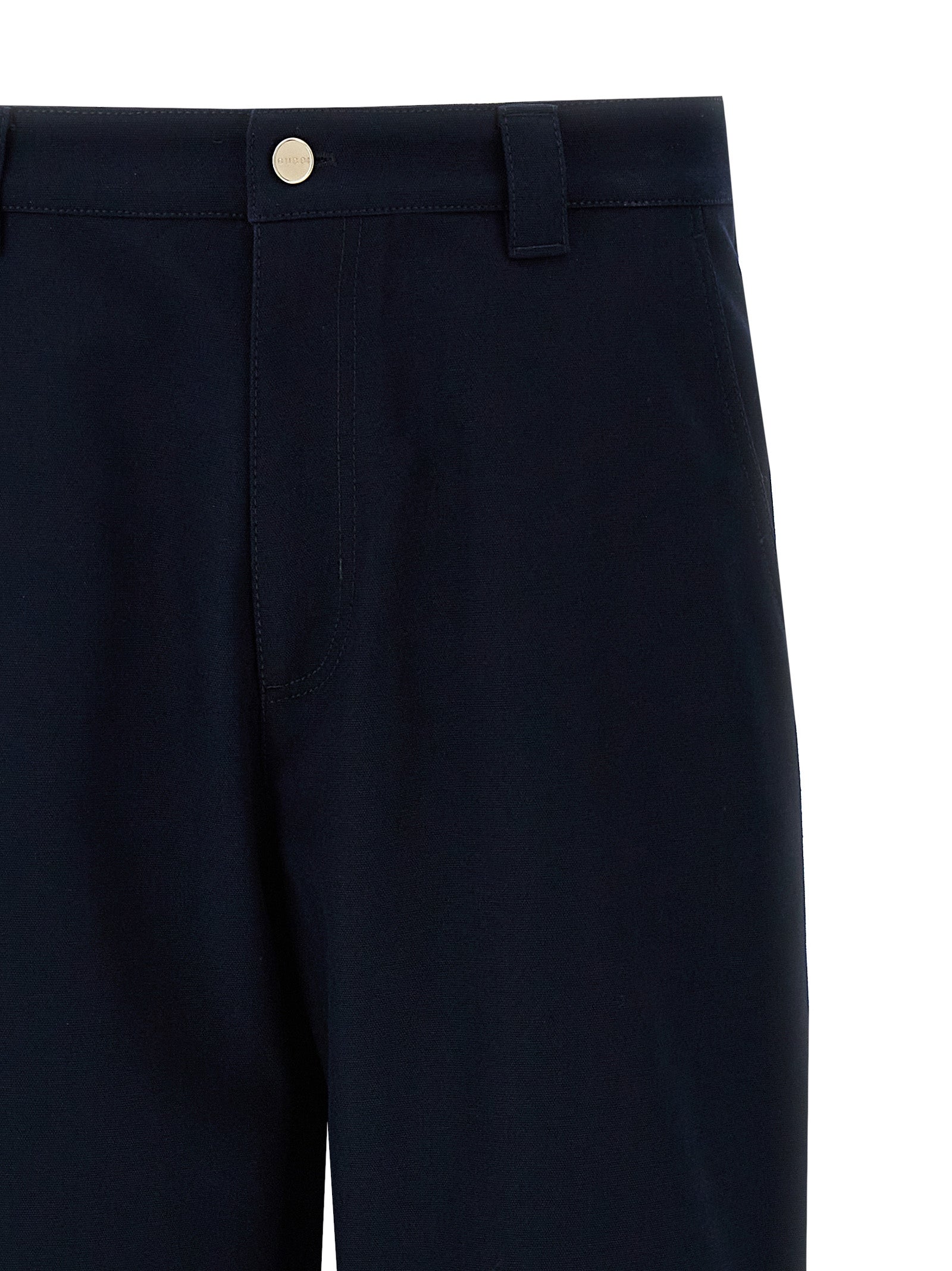 Pantalon décontracté en coton bleu Gucci