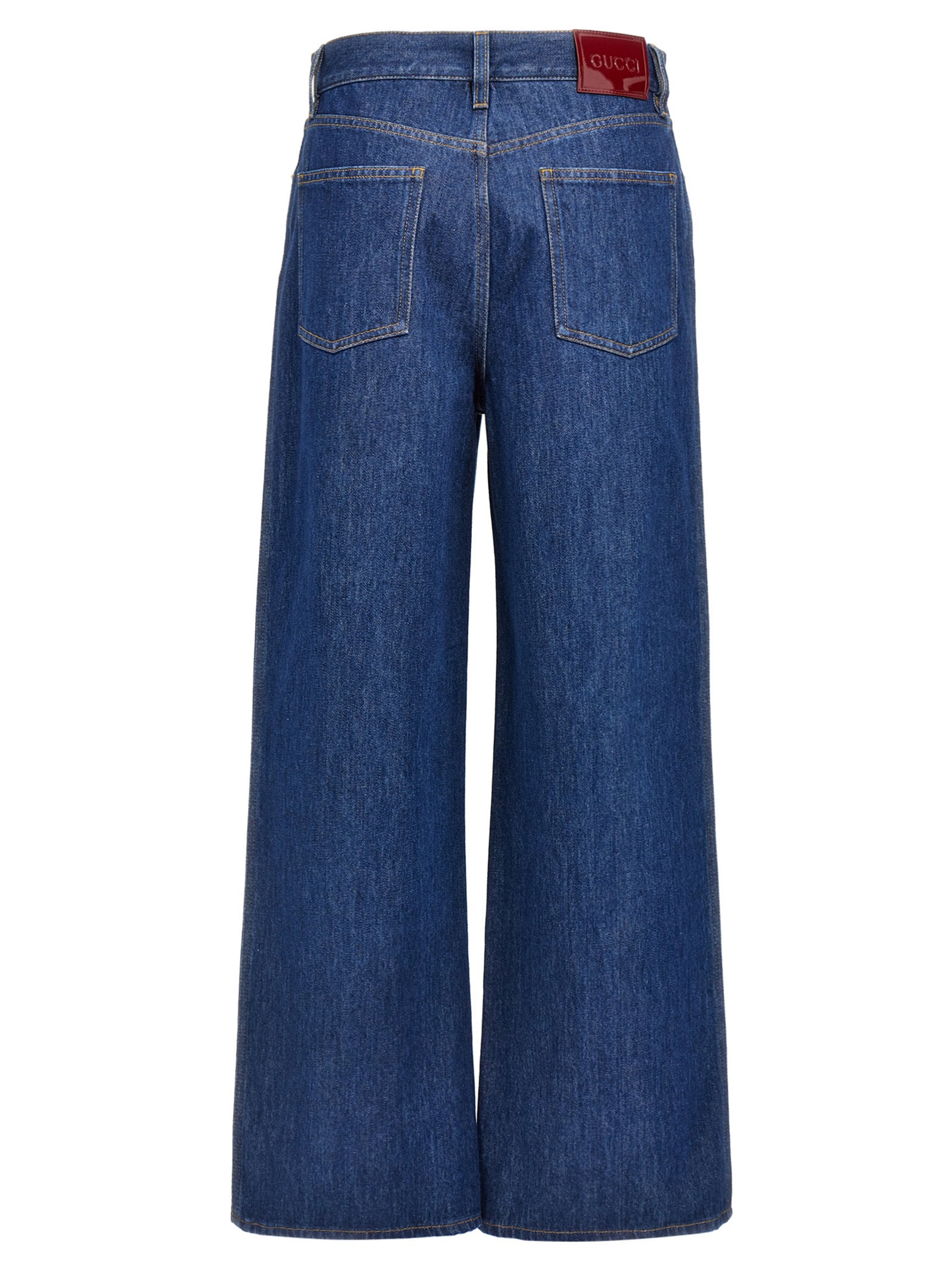 Gucci Blue Relaxed Fit Cotton Jeans