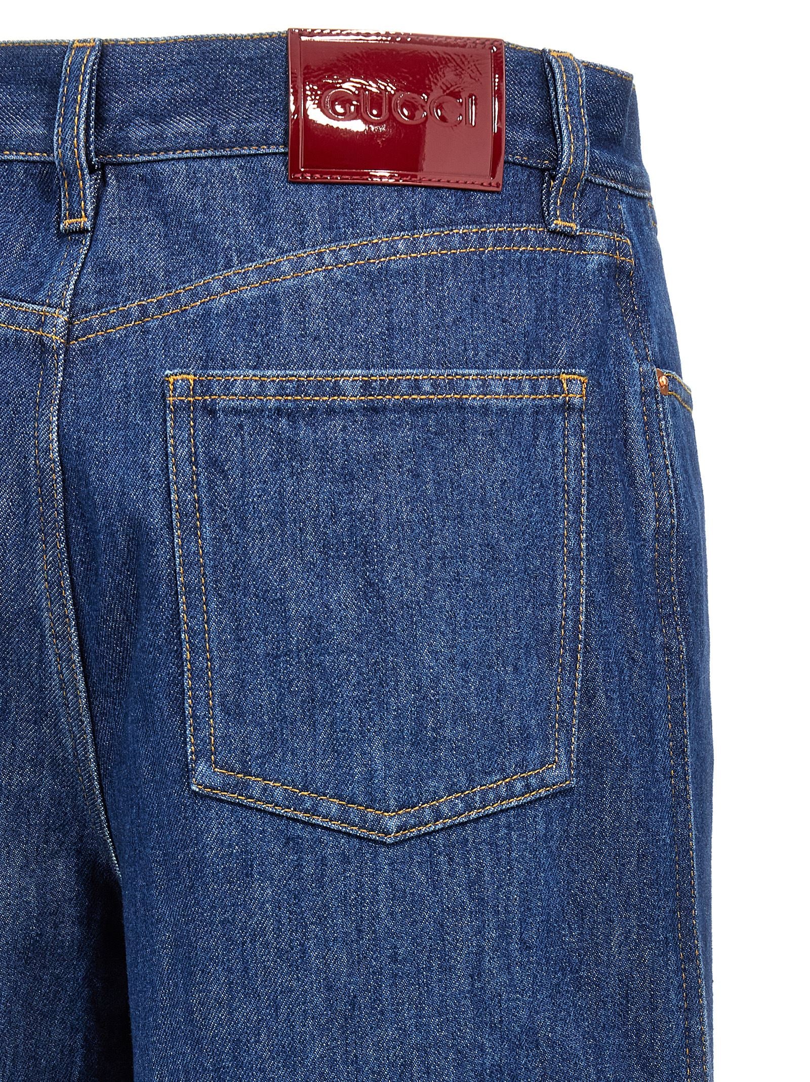 Gucci Blue Relaxed Fit Cotton Jeans