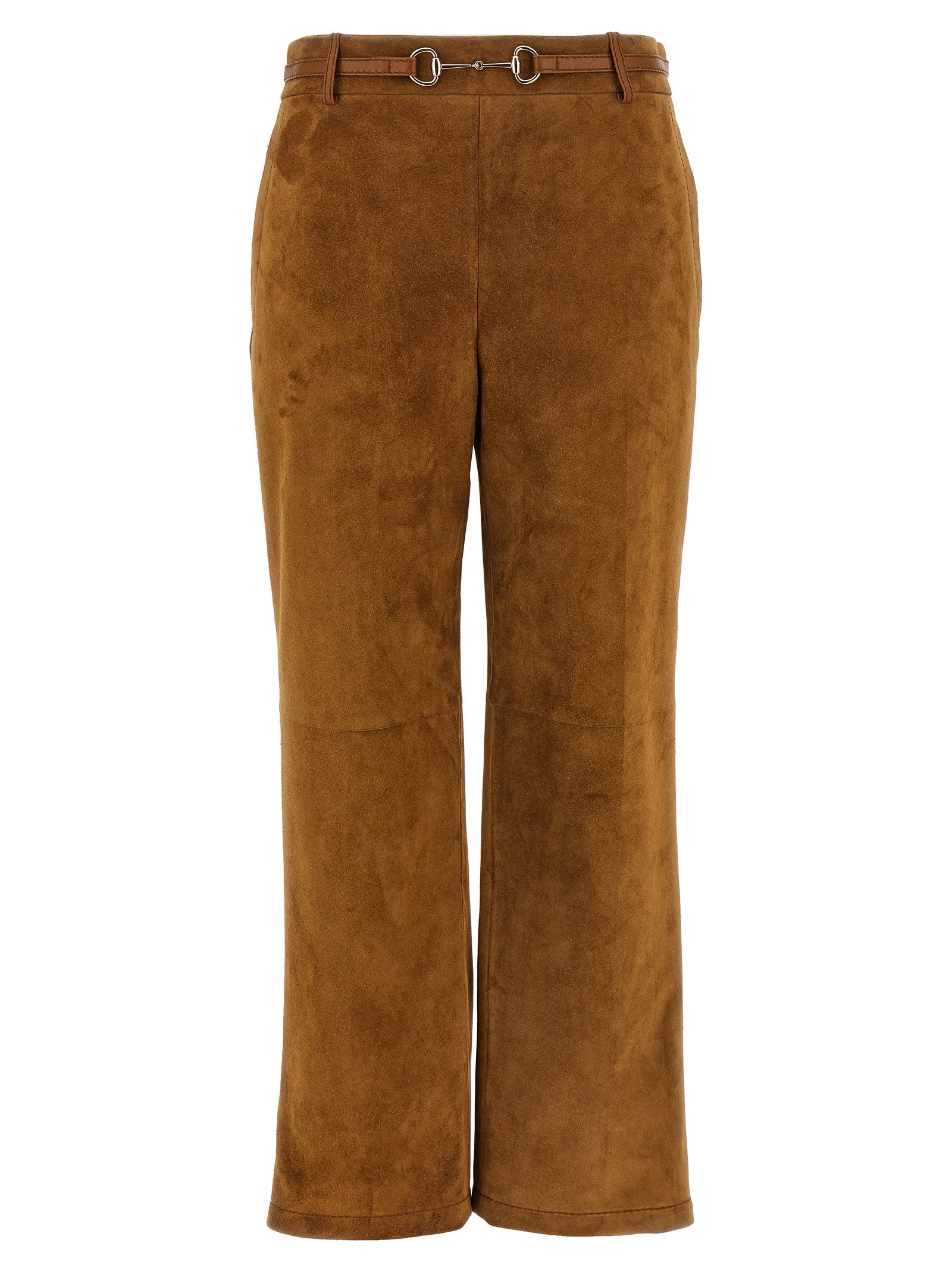 Gucci Brown Calf Leather Pants