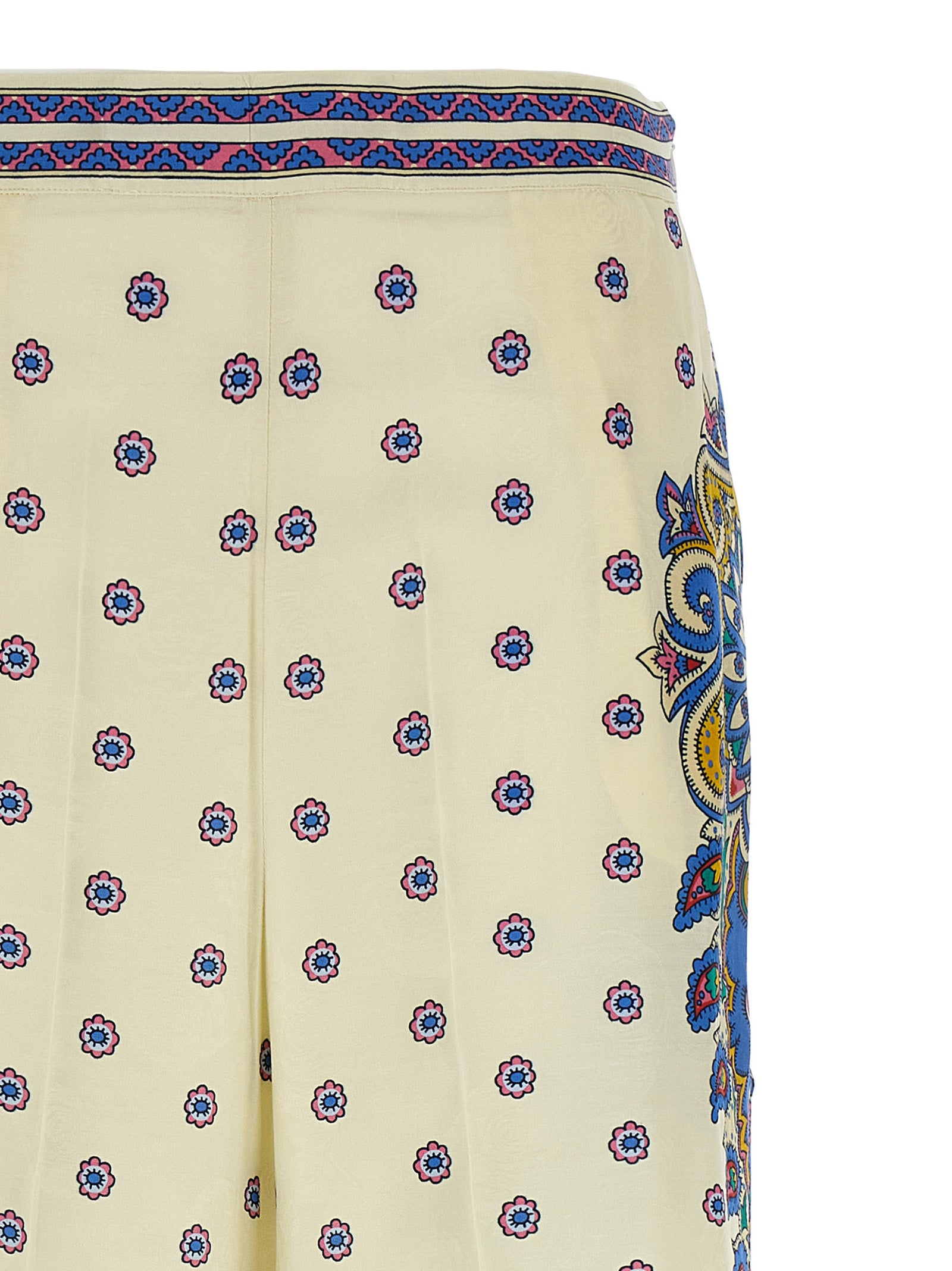 Etro White Silk Blend Palazzo Pants