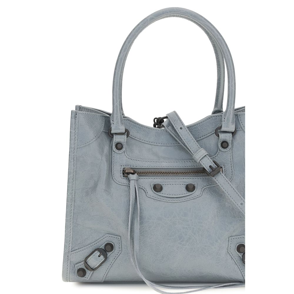 Sac à main Balenciaga en agneau bleu Ovis Aries Aries