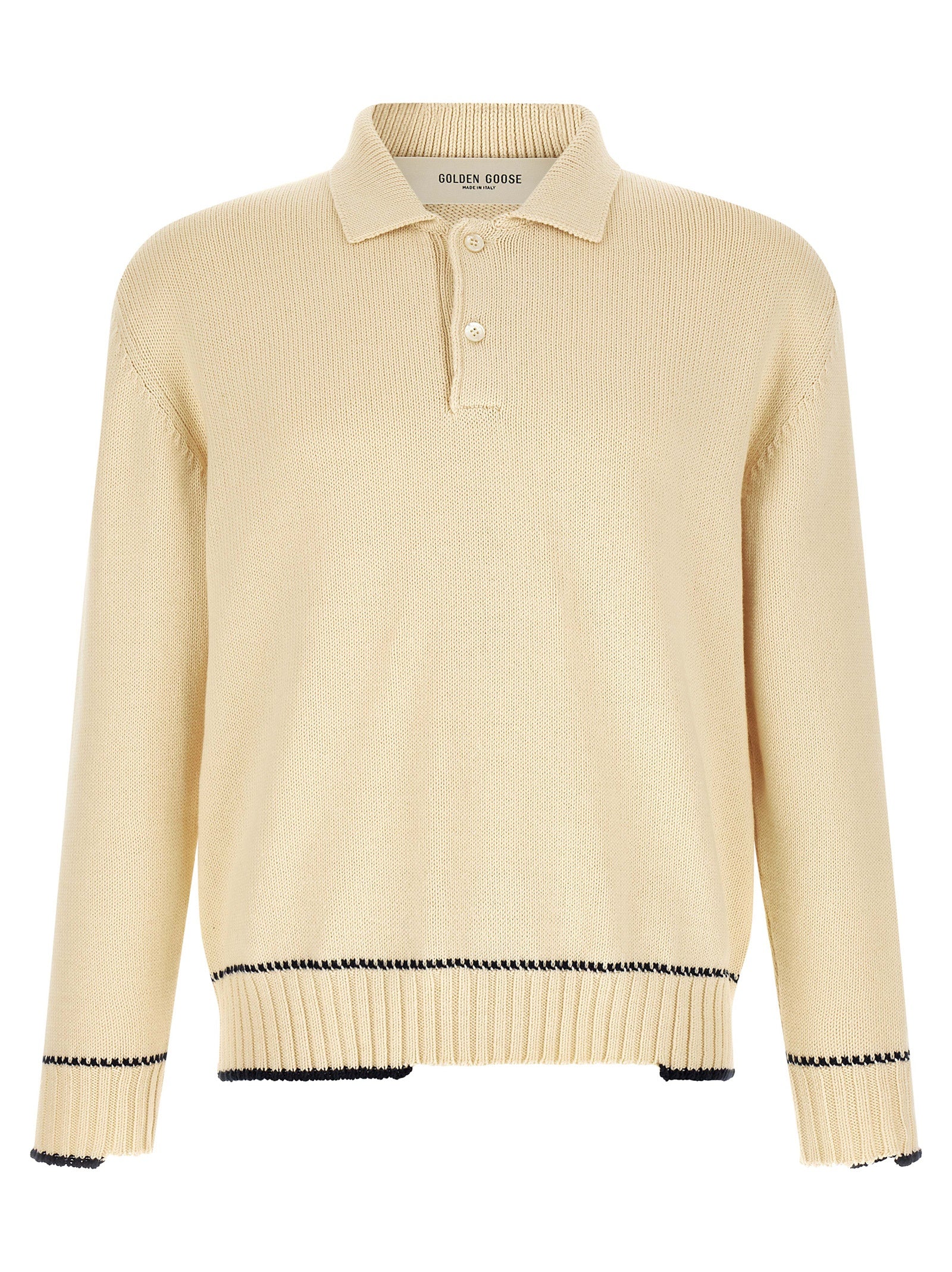 Aulæ White Rindley Cotton Polo Shirt