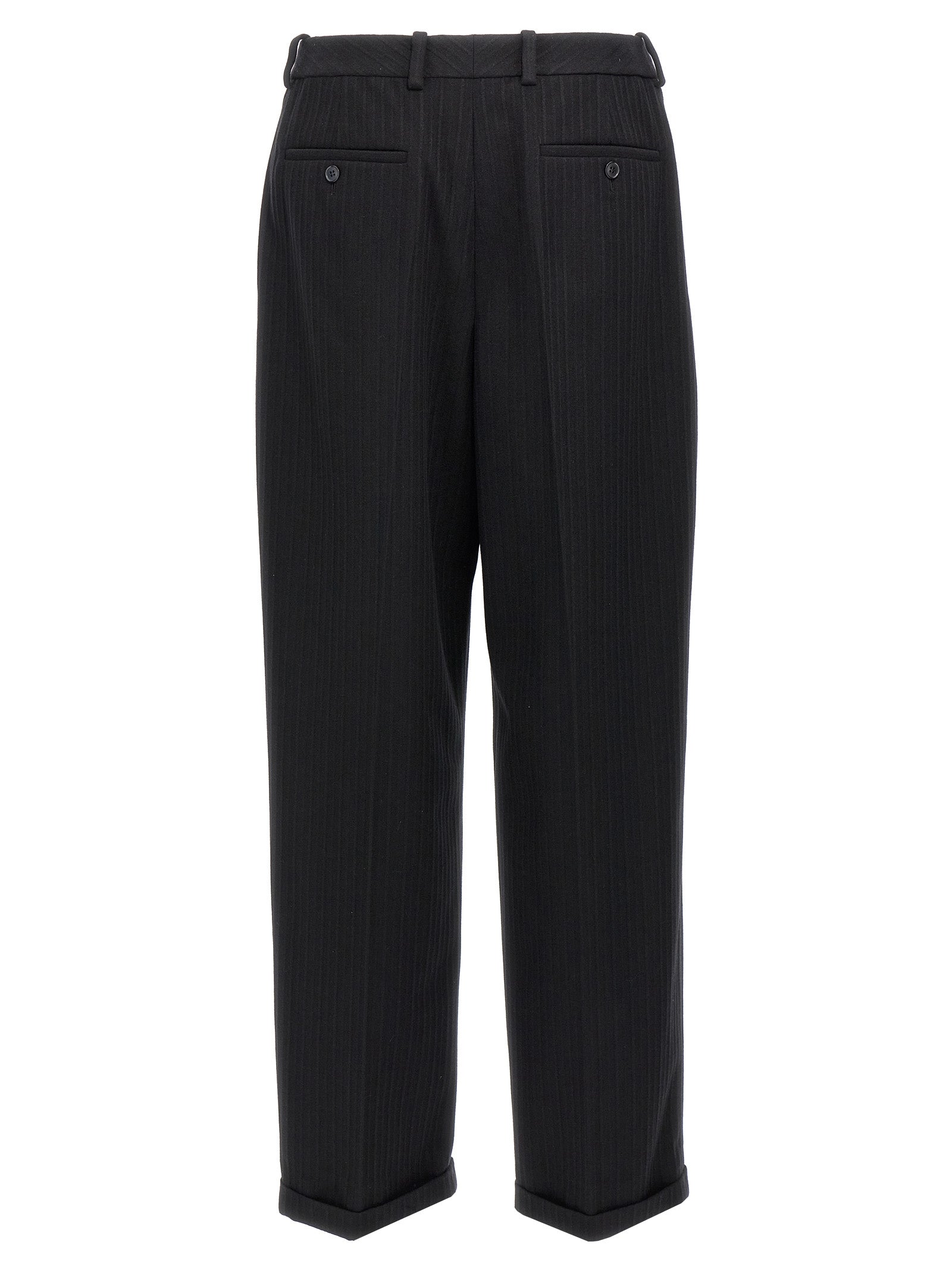 Saint Laurent Black Wool Cashmere Dress Pants