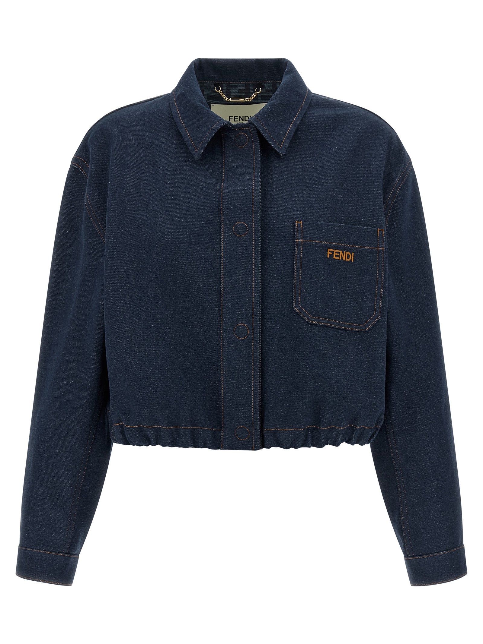 Fendi Blue Denim Cotton Jacket