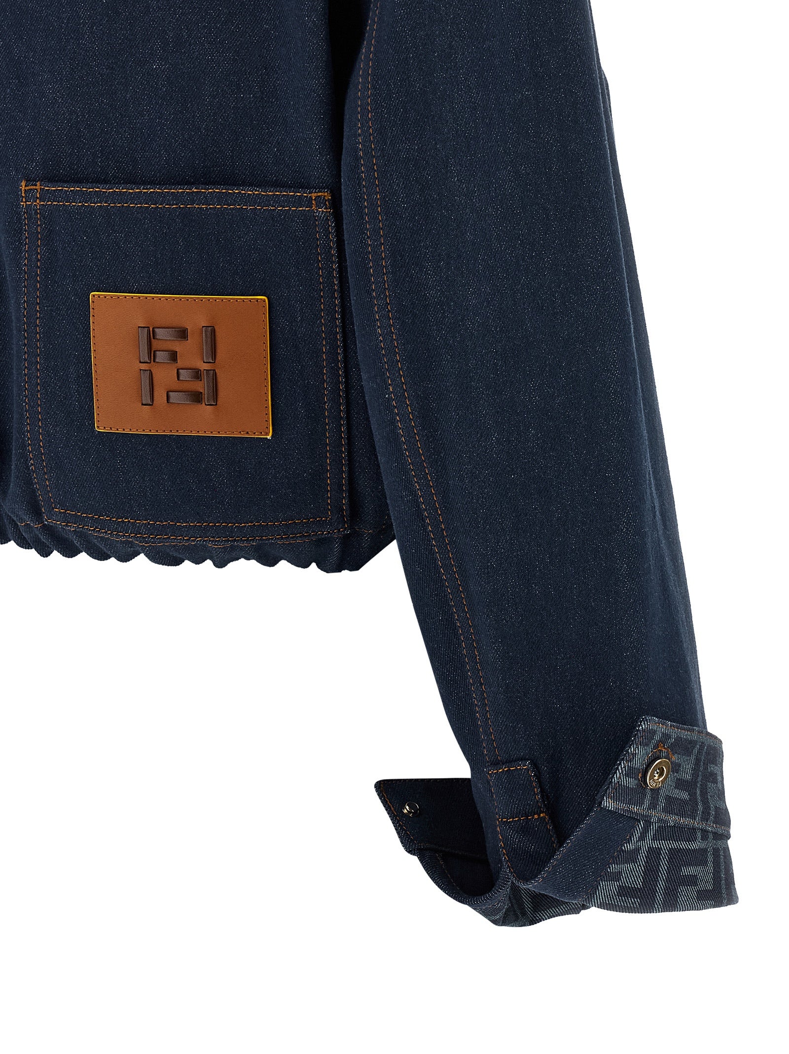 Fendi Blue Denim Cotton Jacket