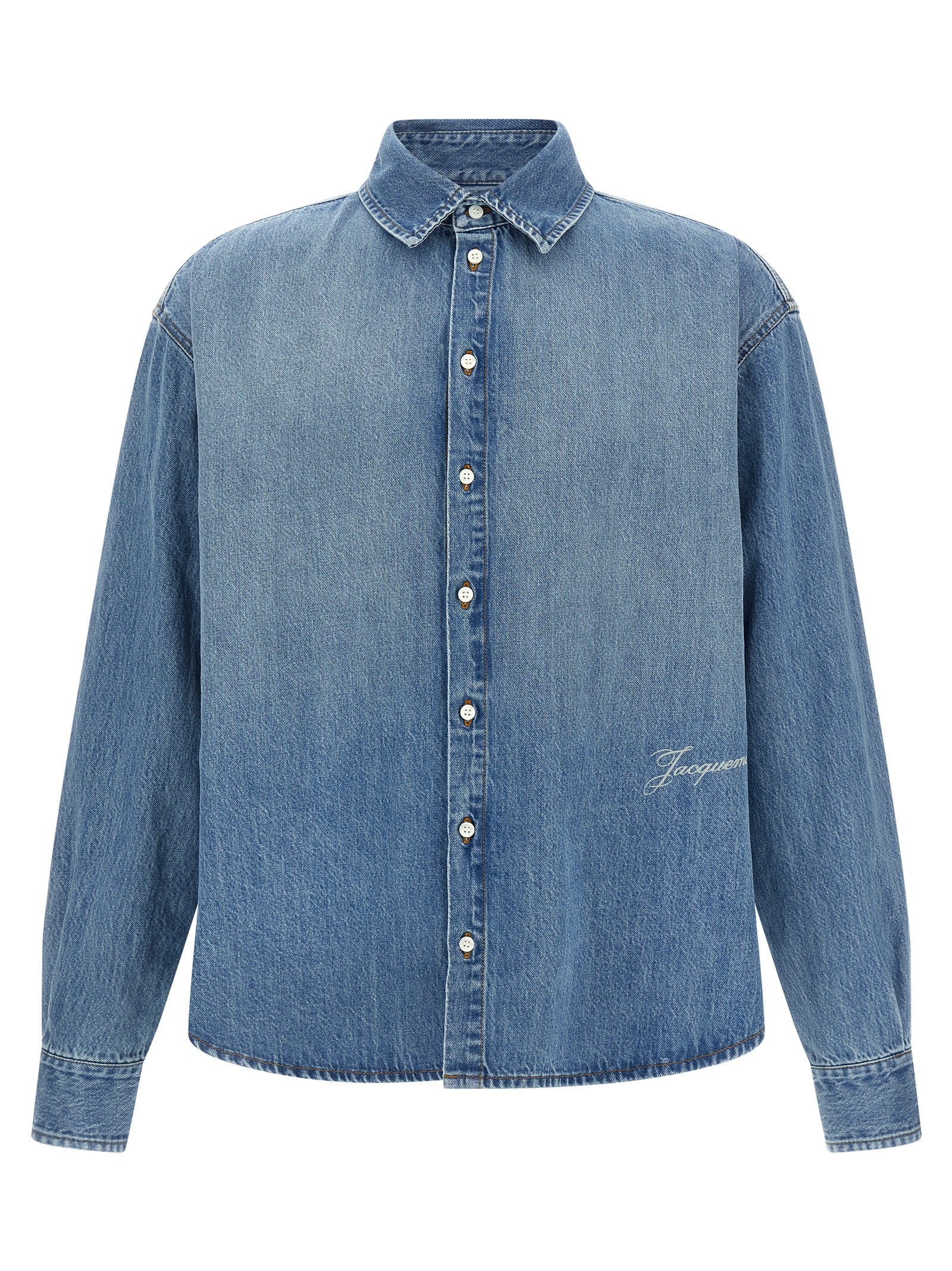 Jacquemus Blue Cotton Denim Shirt