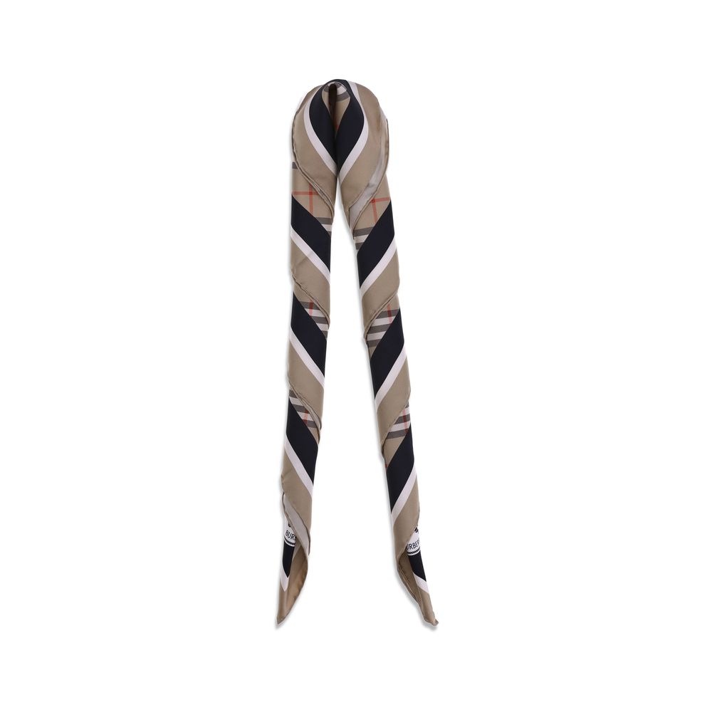 Écharpe en soie beige Burberry