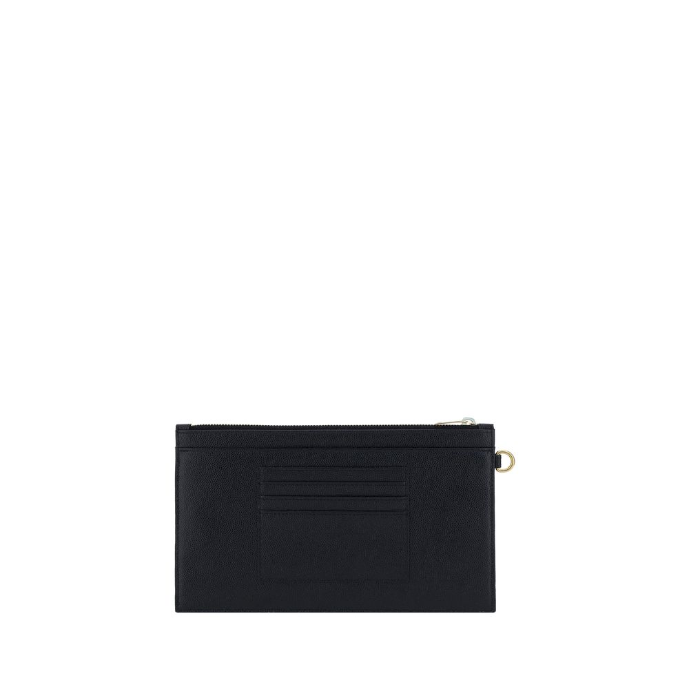 Saint Laurent Black Calf Leather Clutch Bag
