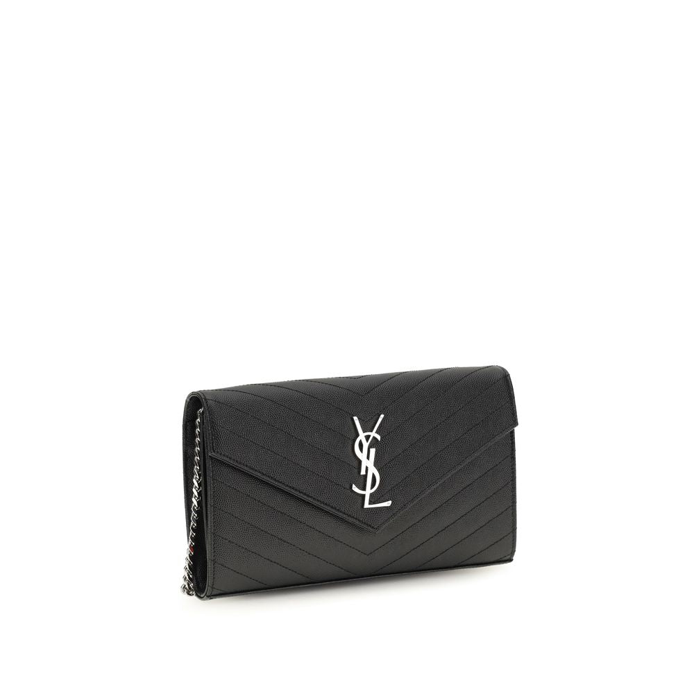 Saint Laurent Black Calf Leather Wallet
