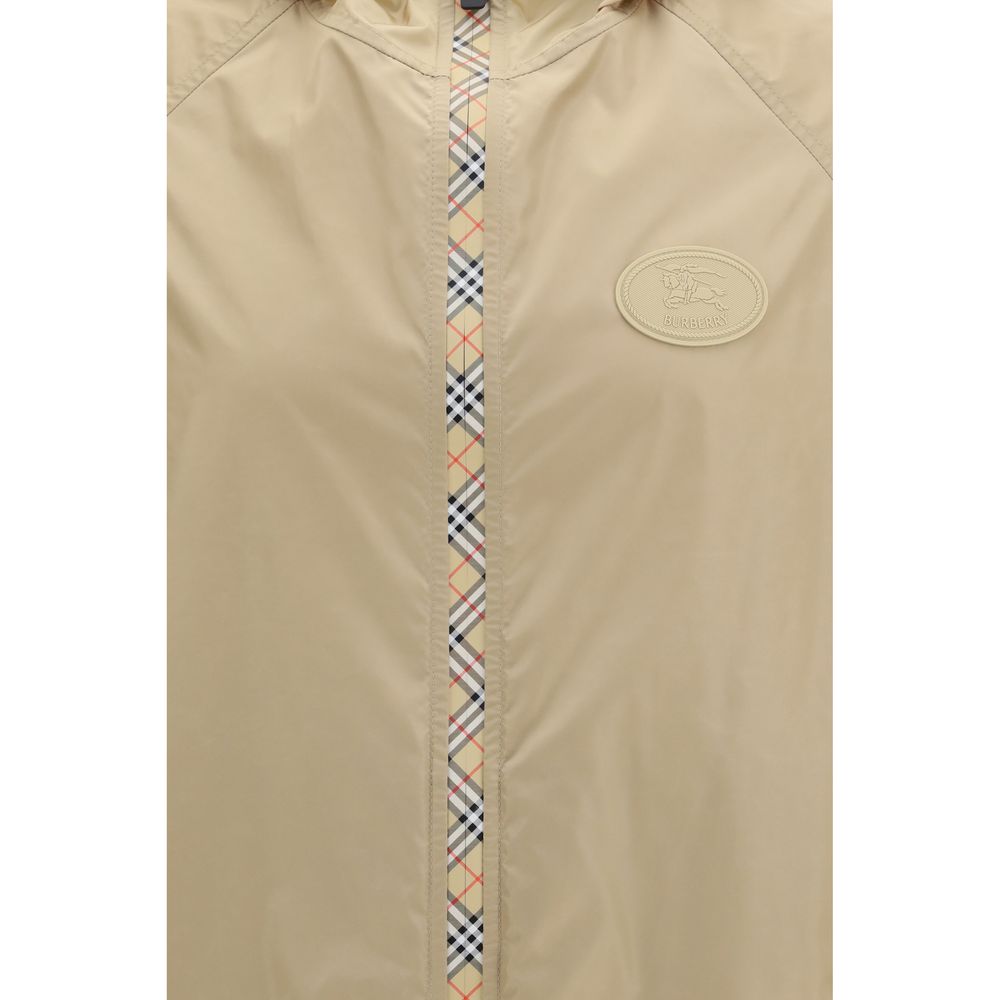 Burberry Beige Nylon-Shell-Jacke