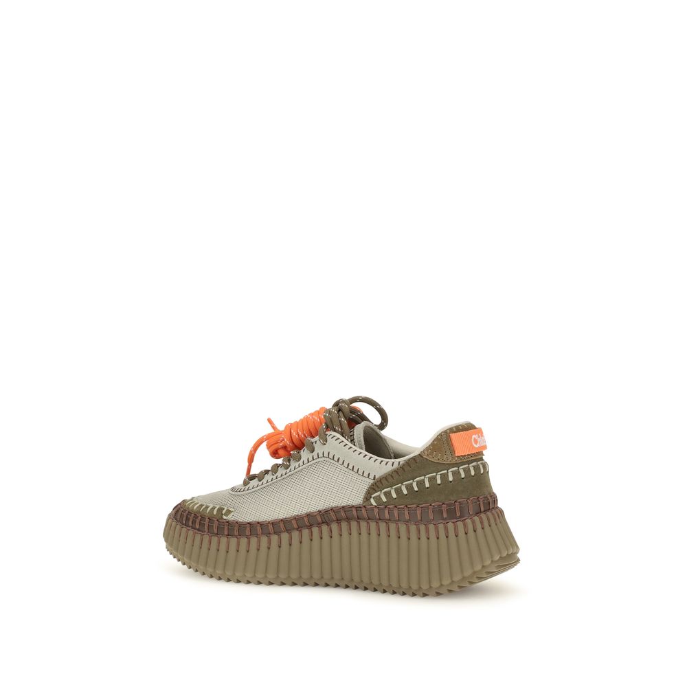 Chloé Zweifarbige Polyurethan-Sneaker