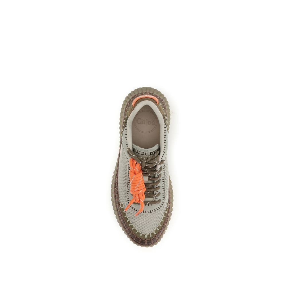 Chloé Zweifarbige Polyurethan-Sneaker