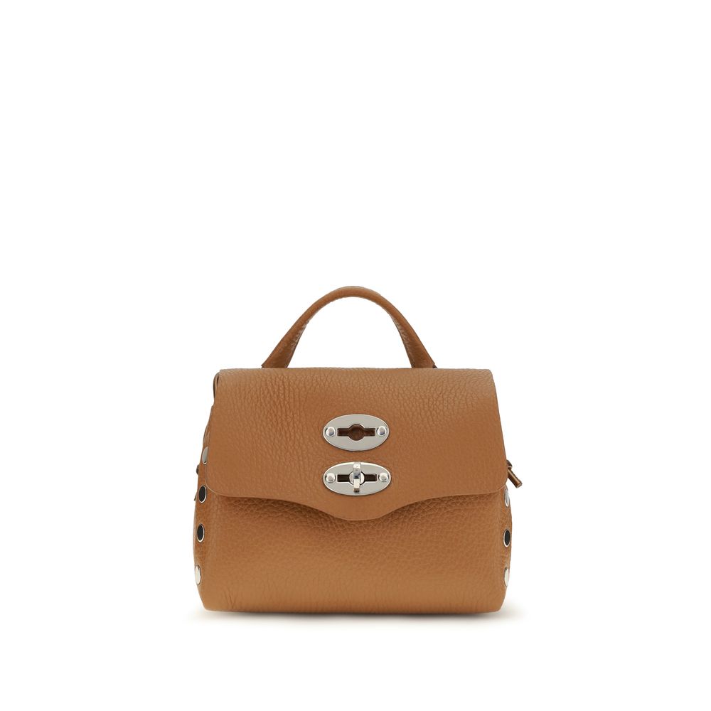 Sac bandoulière Zanellato en cuir de veau beige Bos Taurus
