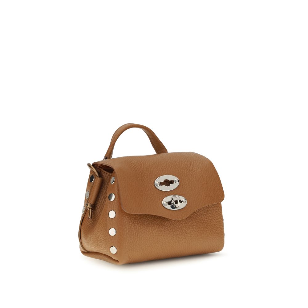 Sac bandoulière Zanellato en cuir de veau beige Bos Taurus