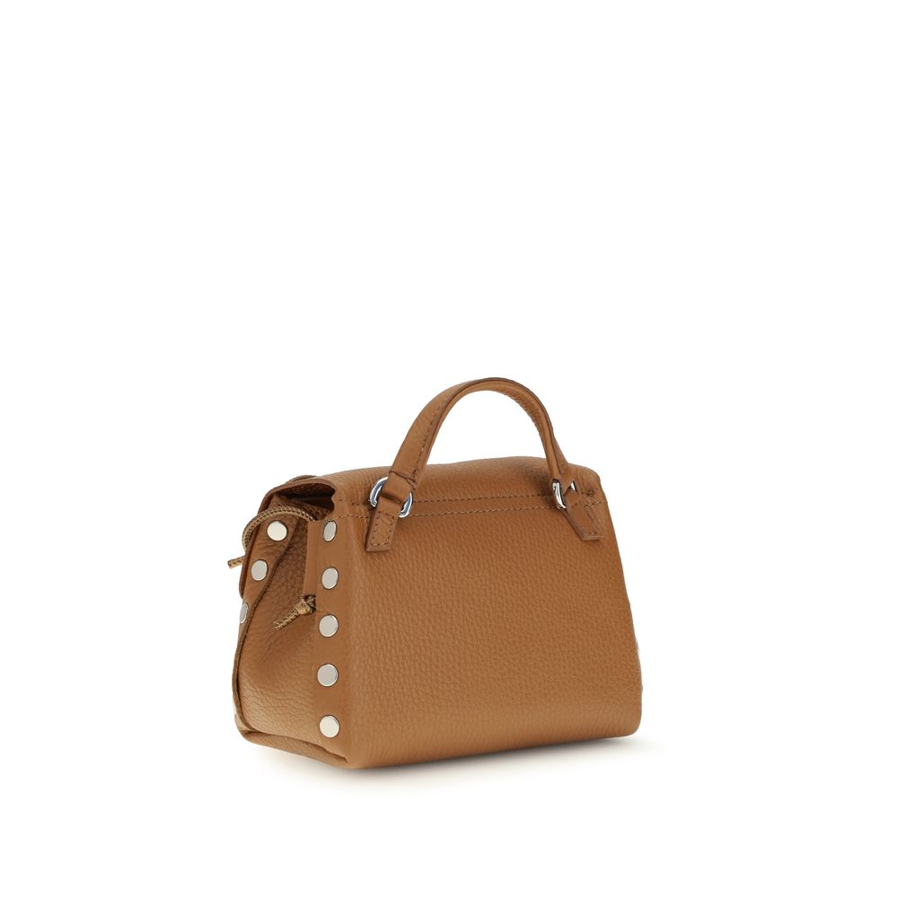 Sac bandoulière Zanellato en cuir de veau beige Bos Taurus