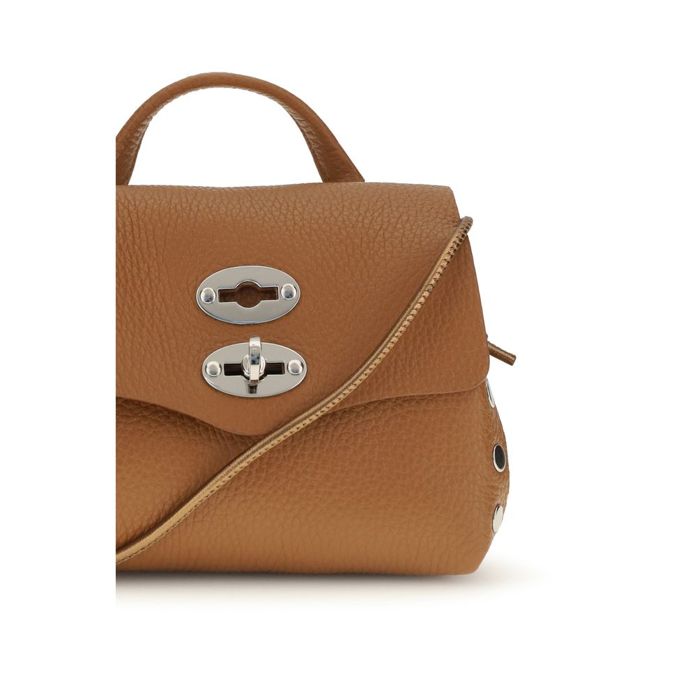 Sac bandoulière Zanellato en cuir de veau beige Bos Taurus